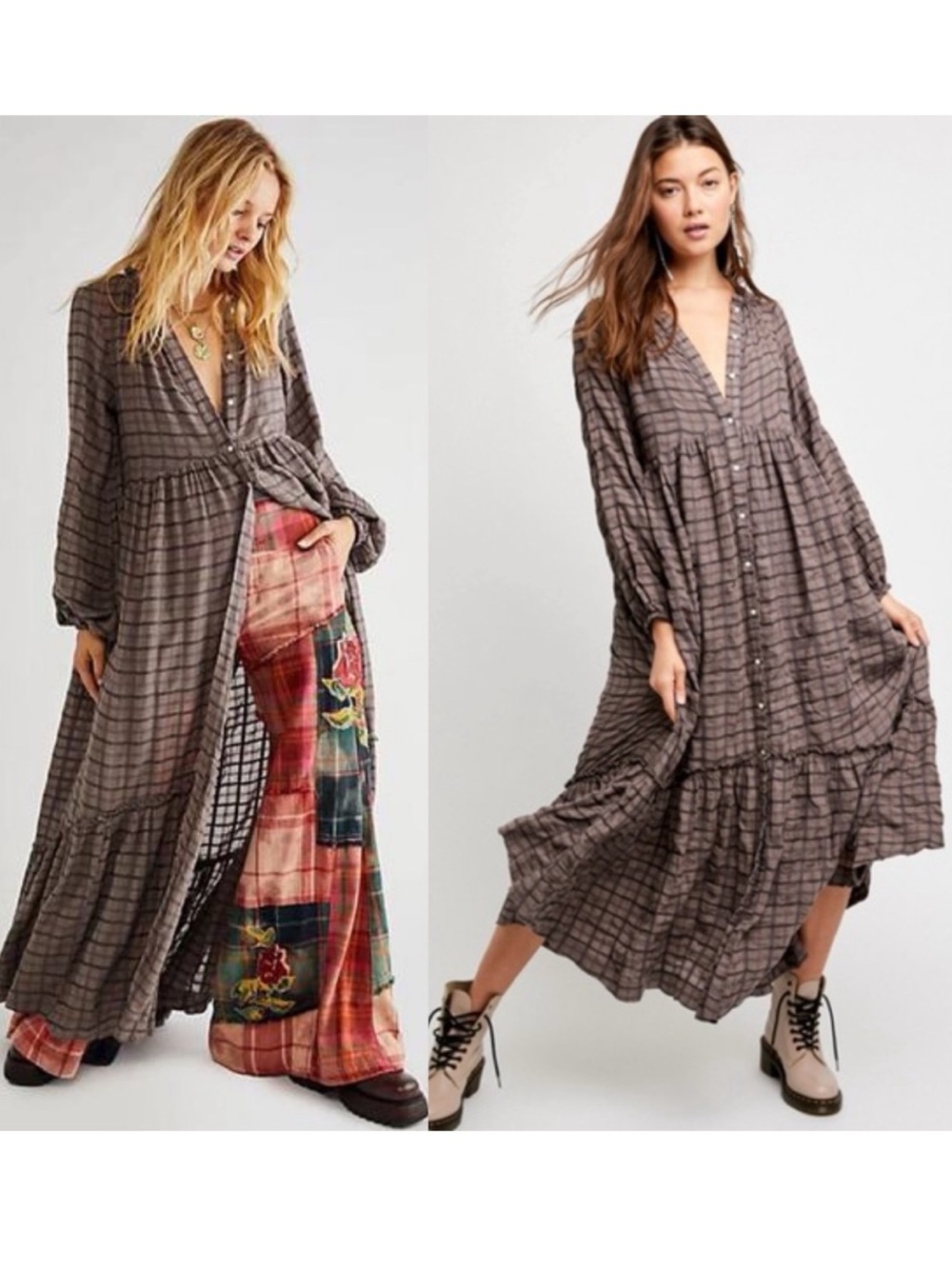 Free People brown Edie maxi dress XS